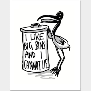 Funny Bin Chicken Ibis Bird Rap Pun Mashup! Posters and Art